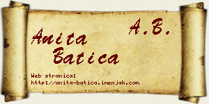 Anita Batica vizit kartica